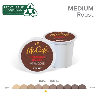 McCafe Premium Roast Coffee Keurig® K-Cup® Pods, Medium Roast, 96/Carton (080375CT)