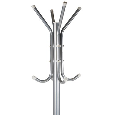 Mind Reader Freestanding Coat Rack, Silver, Metal (COATRACK11-SIL)