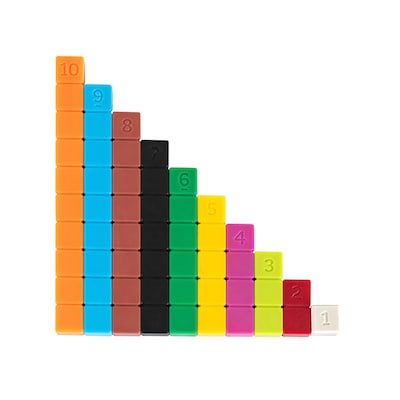 Miniland Math Rods Set, Multicolored, 40/Set (MLE95165)