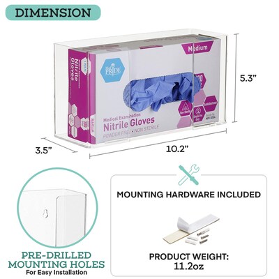 Viva Comfort Glove Dispenser, Clear, 2/Pack (ADI902-01-MK-2PK)