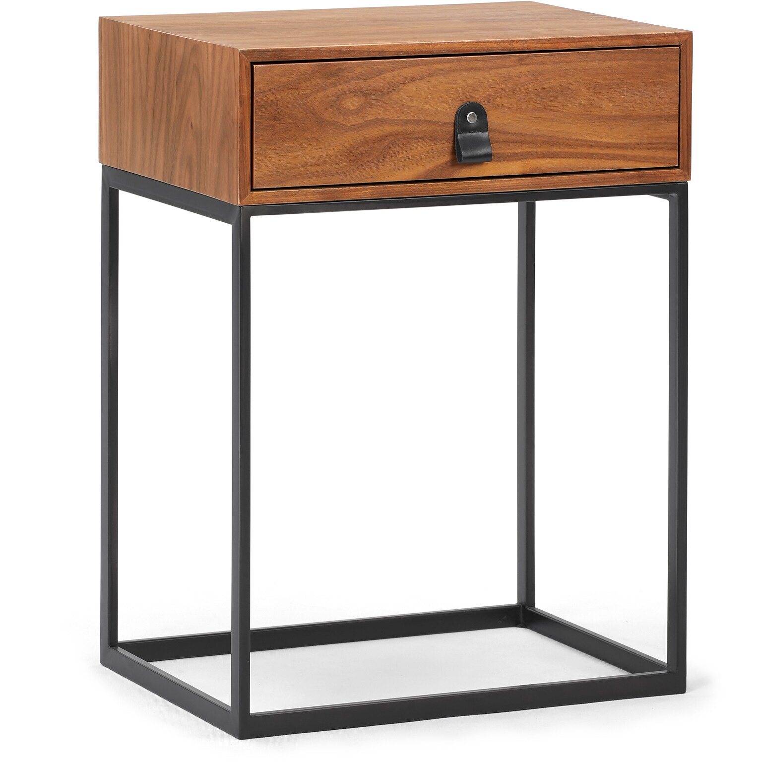 ClickDecor Milo Side Table, Walnut Brown (FUTB10101A)
