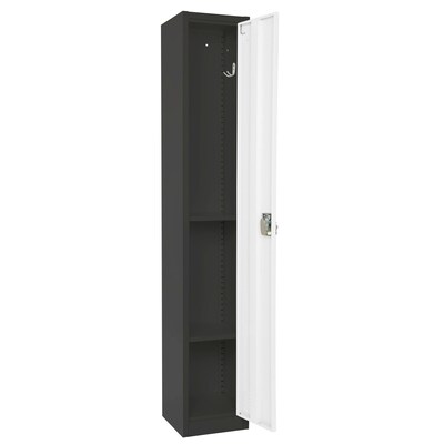 AdirOffice 72 Single Tier Black and White Storage Locker, 4/Pack (ADI629-201-B-W-PKG-4)