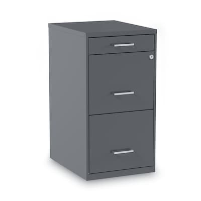 Alera® Soho 2 File-Drawer Vertical Standard File Cabinet, Letter Size, Lockable, 24.1H x 14W x 18