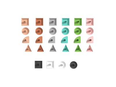 Flash Furniture Bright Beginnings Shapes for Modular STEAM Walls, 256/Pack (MK-ME14702-GG)