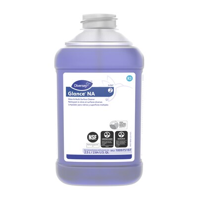 Diversey Glance NA Glass & Multi-Surface Cleaner for J-Fill, Refill, 2.5L, 2/Carton (100975197)