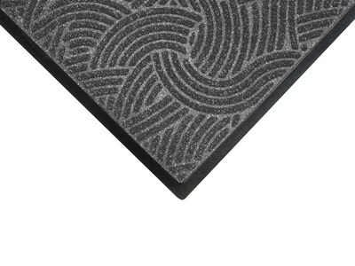 M + A Matting WaterHog Plus Commercial Wiper/Scraper Entrance Floor Mat, Cleated, 3 x 10, Gray Ash (18573310090)