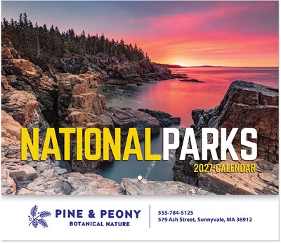Custom National Parks Wall Calendar Stitched