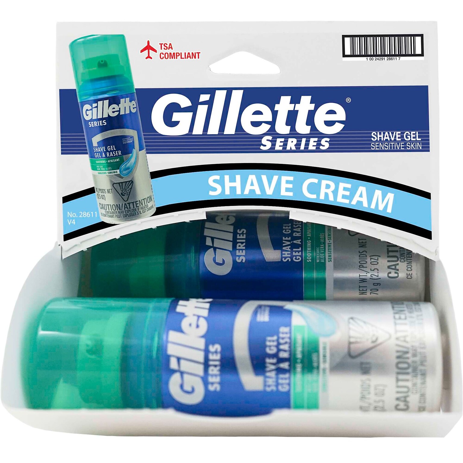 Gillette Series Shave Gel, 2.5 oz Trial Size Bottle, 6 Bottles/Dispensit Box, 12 Dispensit Boxes/Carton