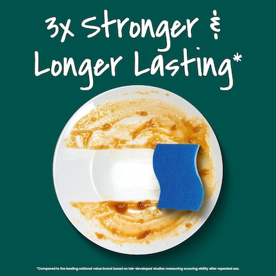 Scotch-Brite Non-Scratch Sponge with Scrubber, Blue, 6 Sponges/Pack (526-5)