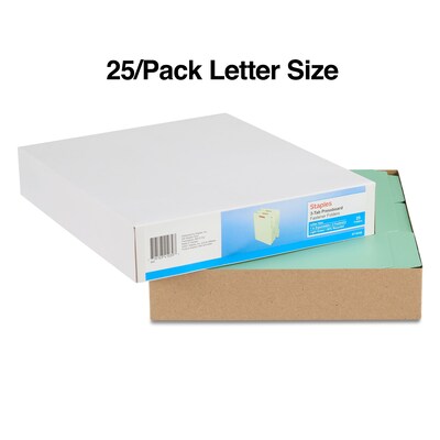 Staples® Classification Folder, 1" Expansion, Letter Size, Light Green, 25/Box (ST18346/TR18346)