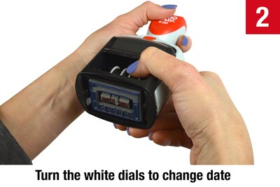2000 Plus S-360 Self-Inking RECEIVED Rectangle Stamp, Blue/Red Ink (011034)