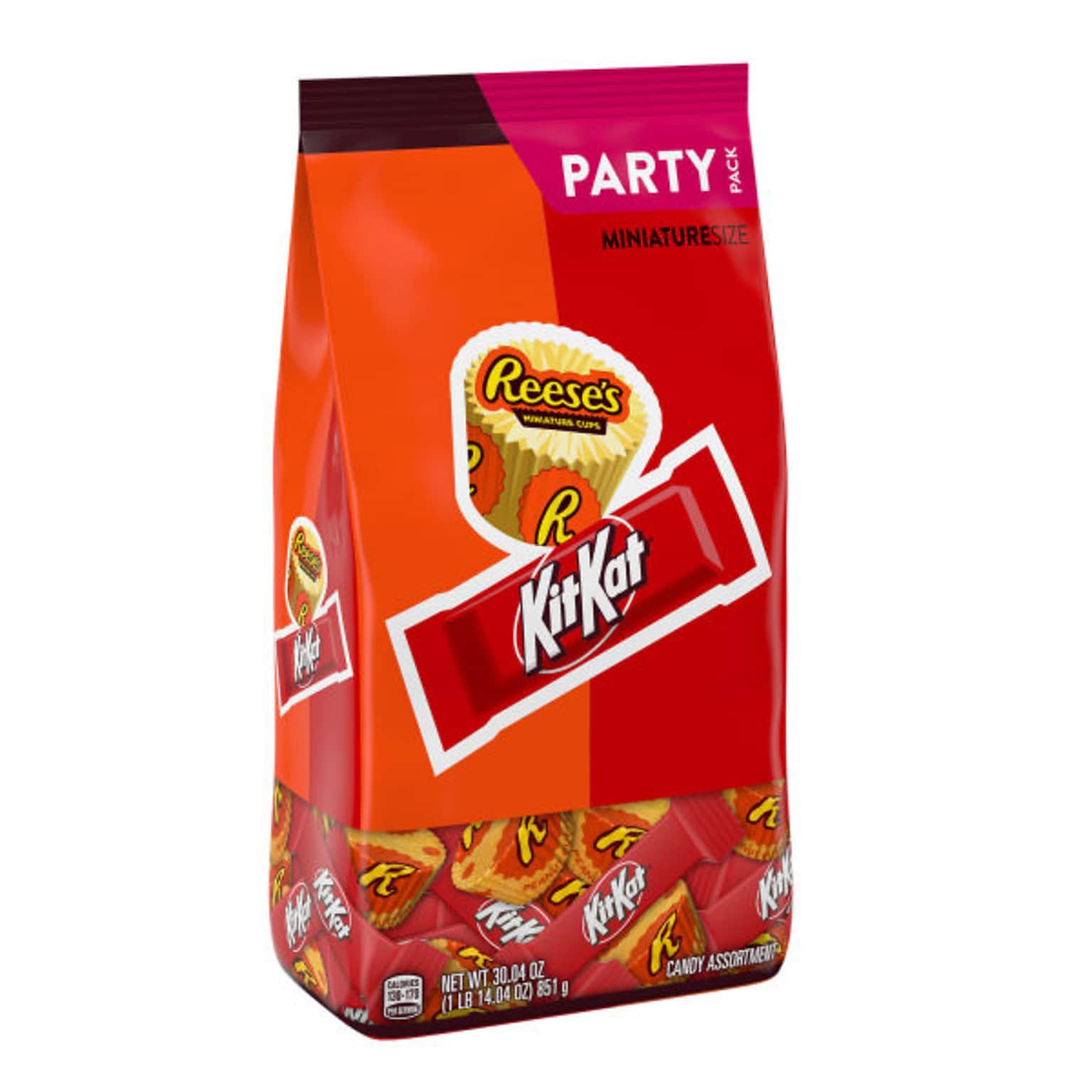 KIT KAT and REESES Miniatures Assorted Milk Chocolate Candy Party Pack, 30.04 oz. (HEC45728)