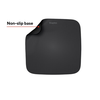 Staples TECH Ultrathin Non-Skid Mouse Pad, Black (23941)