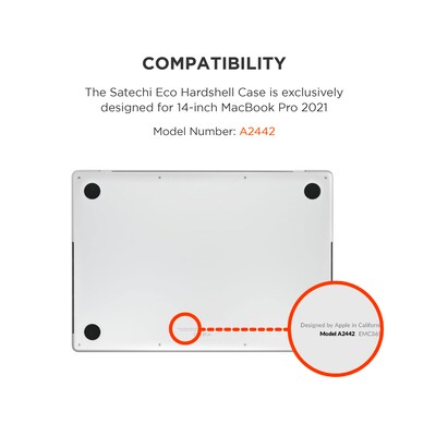 Satechi Eco Hardshell Case for MacBook Pro 14, Clear (ST-MBP14CL)