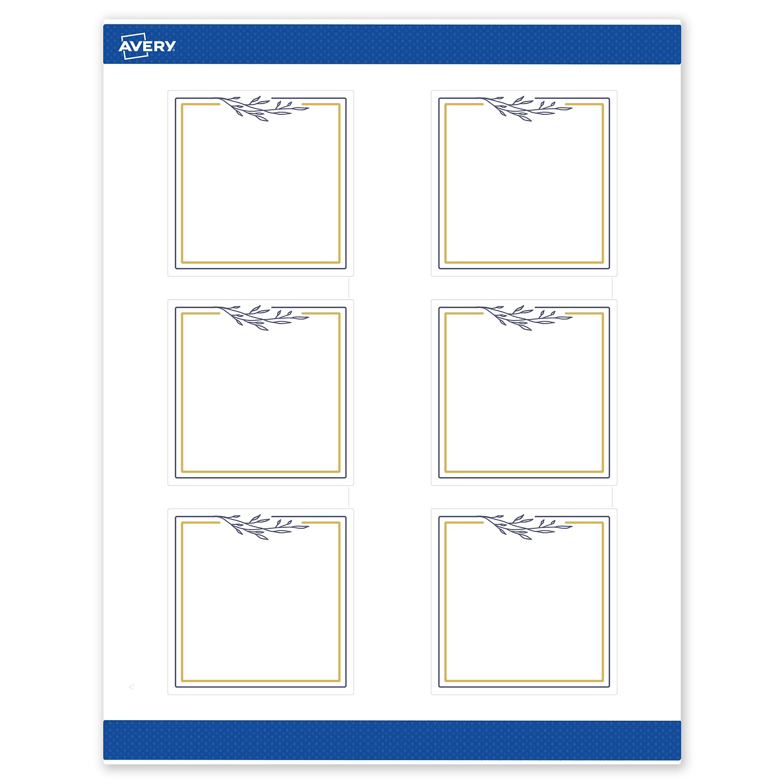 Avery Laser/Inkjet Square Multipurpose Labels, 3 x 3, White, 60/Pack (S00DNJ)