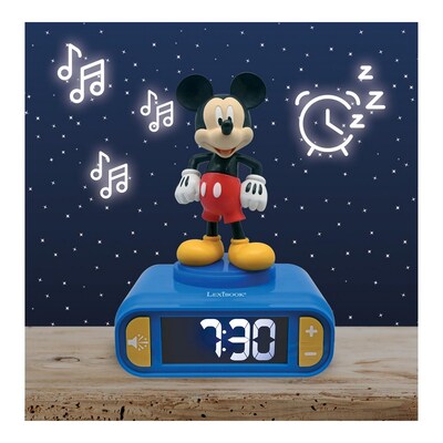 Lexibook Mickey Digital Alarm Clock with 3D Night Light (RL800MCH)