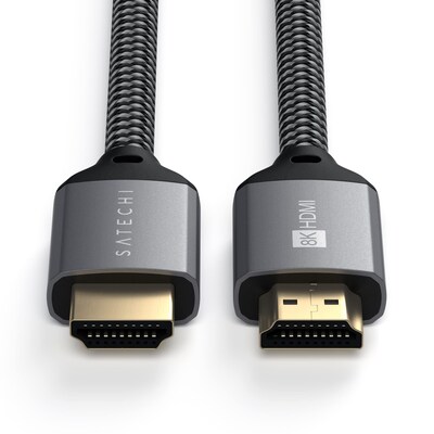 Satechi 6.56 HDMI to HDMI Video Cable, Male to Male, Space Gray (ST-8KHC2MM)