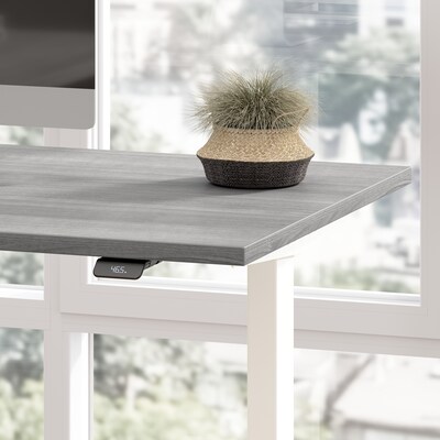Bush Business Furniture Move 60 Series 60"W L Shaped Adjustable Standing Desk, Platinum Gray (M6SL6078PGWK)