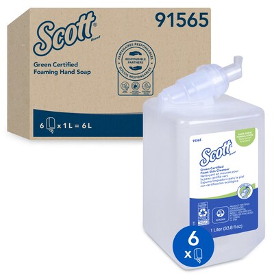 Scott Foaming Hand Soap Refill for Dispenser, F+D2:D38ragrance Free, 6/Carton (91565)