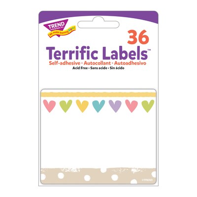 TREND Take Heart Terrific Labels, 36/Pack, 6 Packs (T-68131-6)