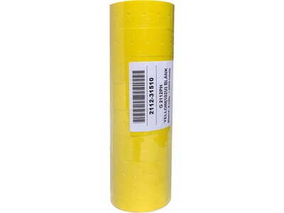 Garvey Punch-Hole Label, 0.83" x 0.47", Yellow, 1000 Labels/Roll, 8 Rolls/Sleeve (2112-31510)