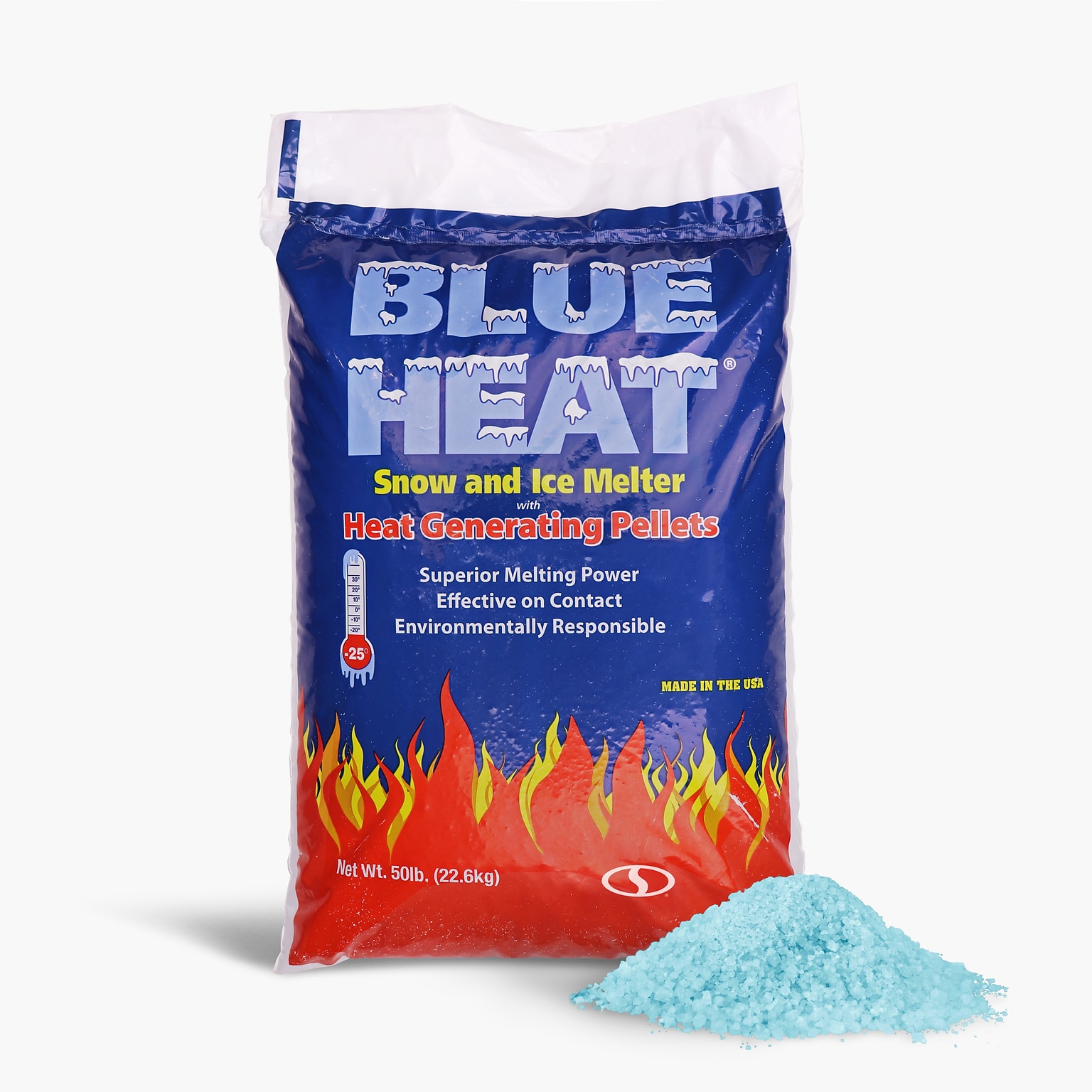 Snow Joe Blue Heat Pet Friendly Ice Melt Pellets, 50 lb. Bag (BH50)