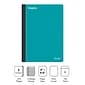 Staples Premium 2-Subject Notebook, 6" x 9.5", College Ruled, 100 Sheets, Teal (ST58328)