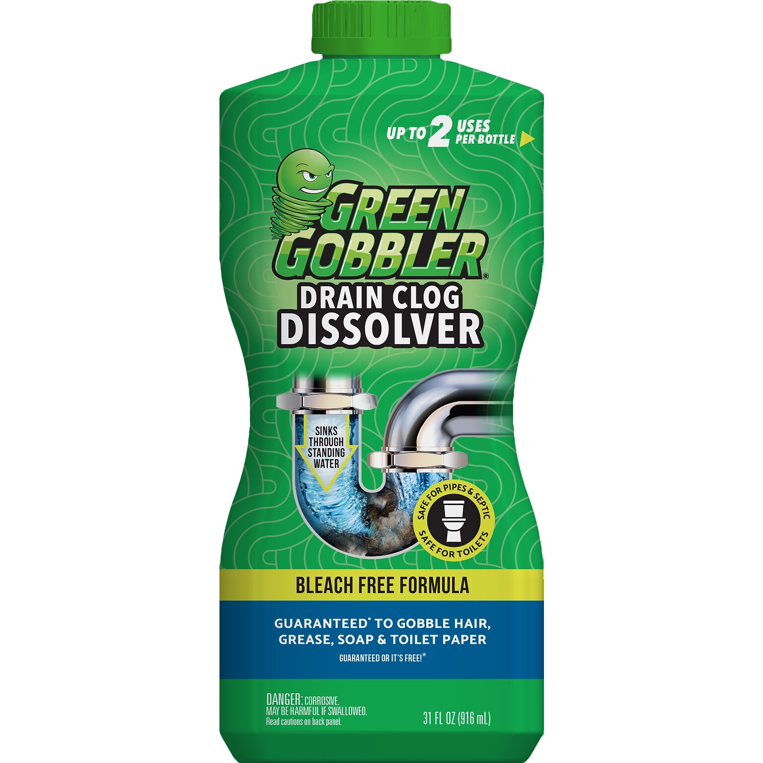 Green Gobbler Drain Clog Dissolver, 31 oz. (G8015J)