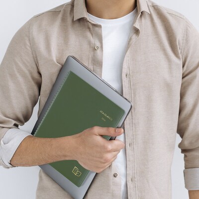 2026 AT-A-GLANCE Recycled 8.25" x 11" Weekly & Monthly Appointment Book Planner, Faux Leather Cover, Green (70-950G-60-26)