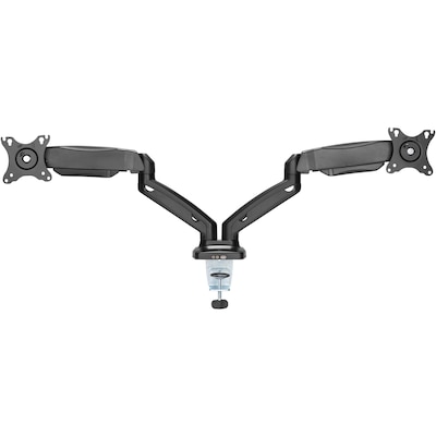 Lorell Adjustable Dual Monitor Mounting Arm, Up to 32" Monitor, Black (LLR99801)