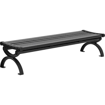 Global Industrial 6 Aluminum Park Bench, Black (436977BK)