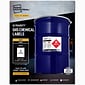 Avery UltraDuty Waterproof Laser GHS Chemical Labels, 8-1/2" x 11", 1 Label/Sheet, 50 Sheets/Box (60501)