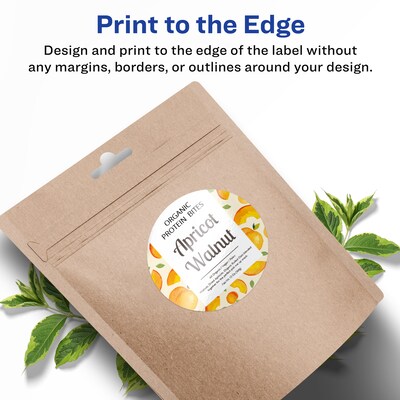 Avery Laser/Inkjet Round Multipurpose Labels, 3.5" Dia., White, 100 Labels/Pack  (94514)