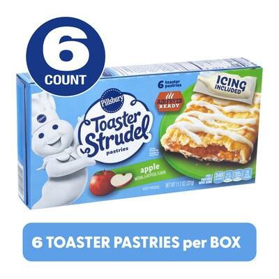 Pillsbury Toaster Strudel, Apple, 11.7 oz, 36/Pack (600-04143)