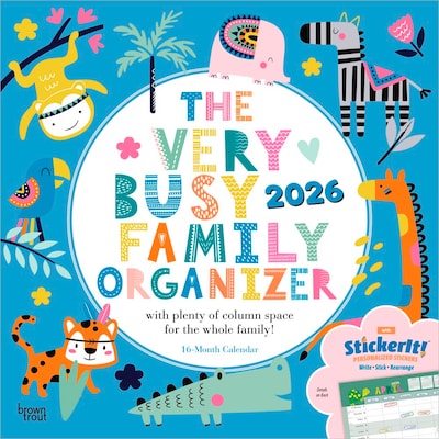 2026 BrownTrout The Very Busy Family Organizer 12 x 12 Monthly Wall Calendar (9798330705894)