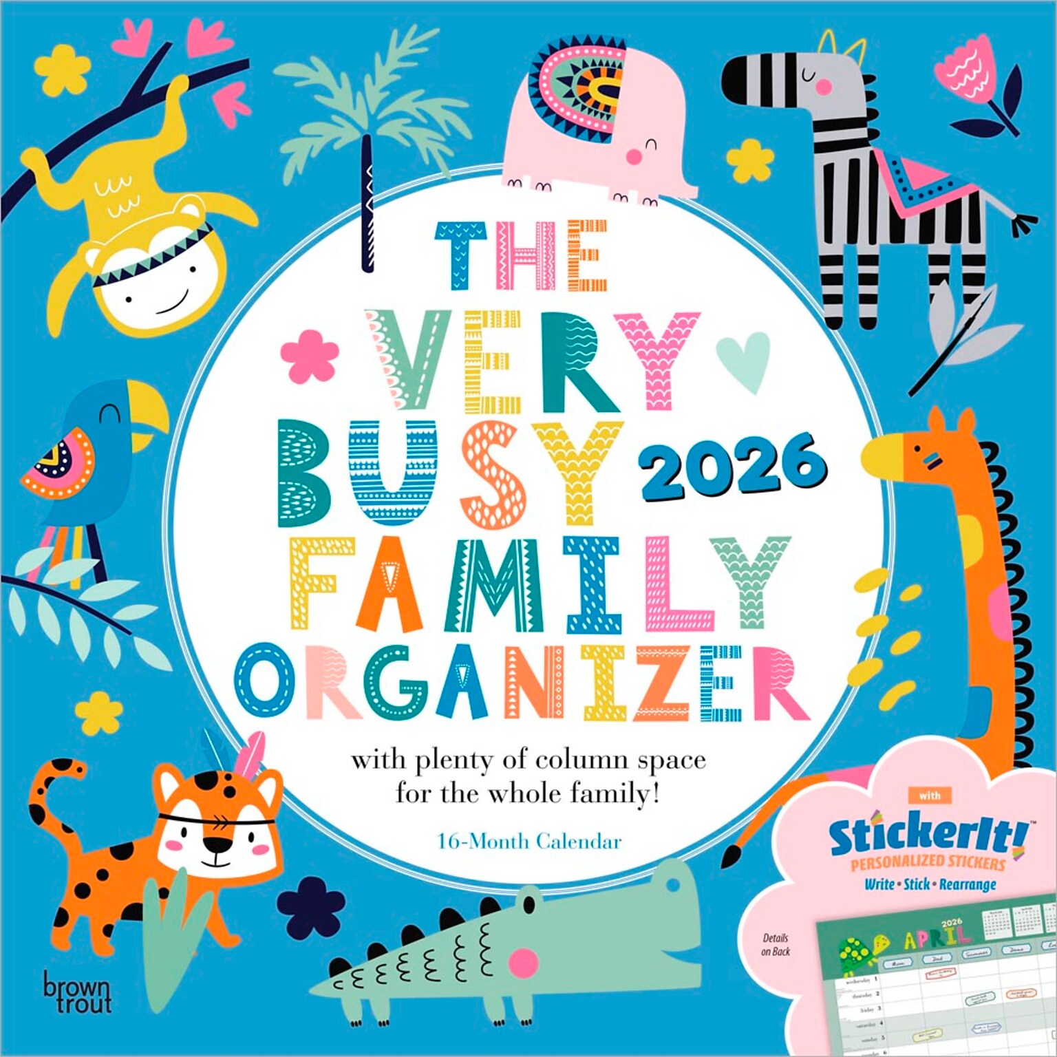 2026 BrownTrout The Very Busy Family Organizer 12 x 12 Monthly Wall Calendar (9798330705894)