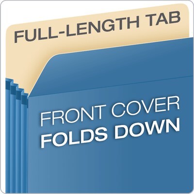 Pendaflex Color File Pocket, 3 1/2" Expansion, Letter Size, Blue (1524E BLU)