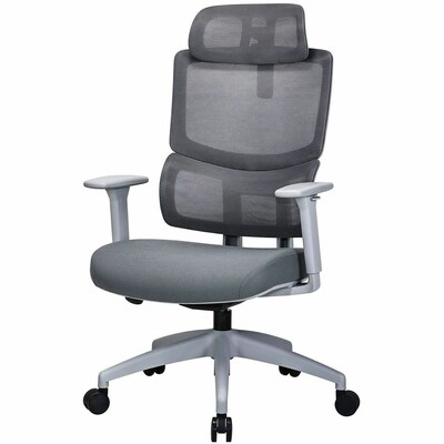 Lorell Ripley Ergonomic Mesh Swivel Executive Chair, Gray (LLR63203)