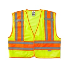 Ergodyne GloWear® 8245 High Visibility Sleeveless Safety Vest, ANSI Class P2, Lime, 6XL/7XL (24000)
