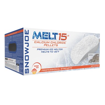 Snow Joe Pure Calcium Chloride Ice Melt Pellets, 15 lbs. (MELT15CPP-BOX)