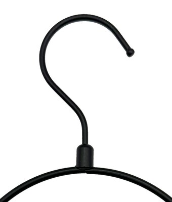 Nahanco Metal Clothes Hangers, Black, 10/Carton (AHLFMB10)