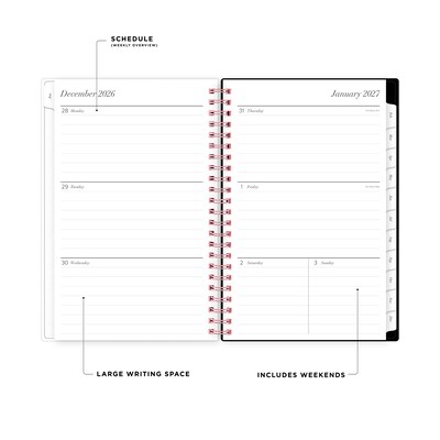 2027 Blue Sky Orange Glow 5 x 8 Calendar Year Weekly & Monthly Standard Planner, Plastic Cover (157914)
