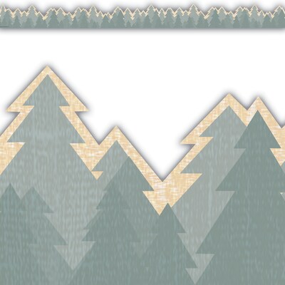 Teacher Created Resources Moving Mountains Die-Cut Border Trim, 2.75" x 2.92', Road Trip Trees, 12/Pack, 6 Packs/Bundle