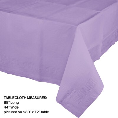 Creative Converting Touch of Color Paper Tablecloth, Luscious Lavender, 6/Pack (710212)