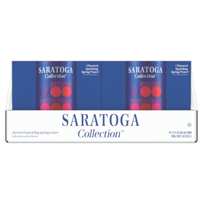 Saratoga Berry Flavored Sparkling Purified Water, 12 oz., 6 Cans/Case, 6 Cases/Carton (STG-19991011)