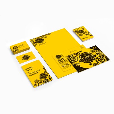 Astrobrights 65 lb. Cardstock Paper, 8.5" x 11", Sunburst Yellow, 250 Sheets/Ream (22791)