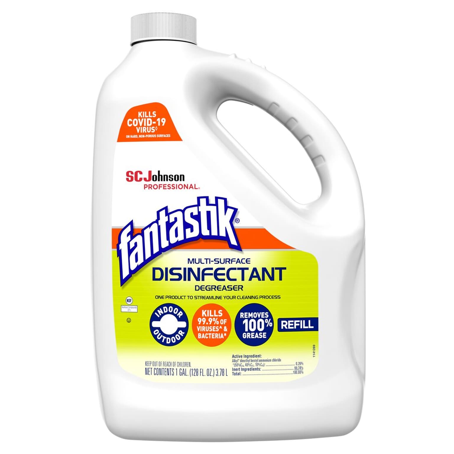 Fantastik Multi-Surface Disinfectant Degreaser, Fresh, 128 oz. (311930)