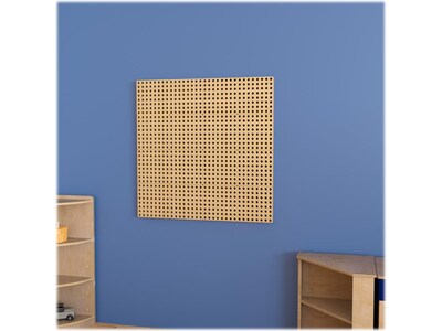 Flash Furniture Bright Beginnings Multipurpose Modular STEAM Wall Peg System Panel, Brown (MK-ME10964-GG)