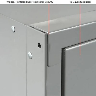 Global Industrial Paramount 2-Tier 6-Door Locker, 36"W x 18"D x 78"H, Gray (652179GY)