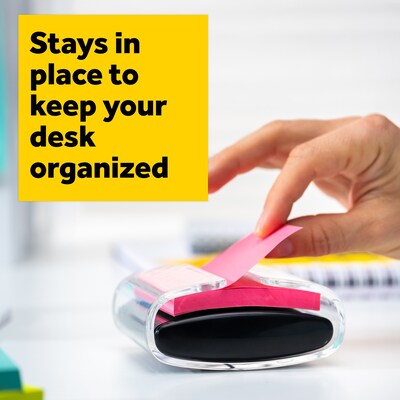 Post-it Pop-Up Notes Dispenser for 3" x 3" Notes, Black/Clear (WD-330-BK)
